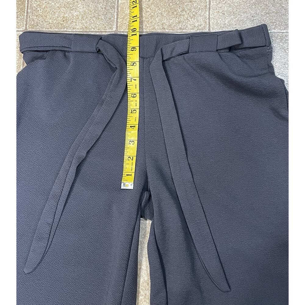 HOT KISS Women’s Large Gray Slack Pants W/Tie Belt Bootcut Style Casual Office - Picture 4 of 10